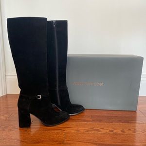 Ann Taylor Suede Missy Buckle Boot Size 7